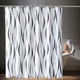 Curved Design Shower Curtain - Black, Grey & White